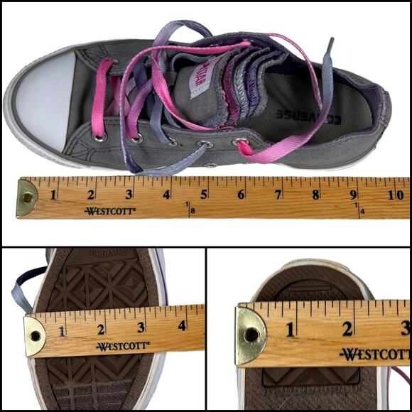 Converse Chuck Taylor All Star Junior Multi Tongue Athletic Low Top Sneakers 4 - Picture 12 of 12